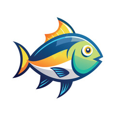 Fototapeta premium Flat Modern Colorful Fish Logo for Commercial Use , High Quality Vector Illustratiion