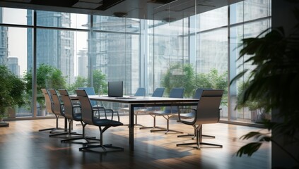 Fototapeta premium Empty meeting room in office 