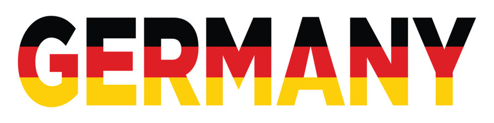 GERMANY flag text font typography.