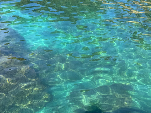  Clear sea water turquoise watercolor 