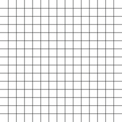 Square grid background with empty space. Square graph paper design, school math sheet, grid paper sheet, notebook pattern, architectural graph paper. Vector illustration on white background in eps 10.