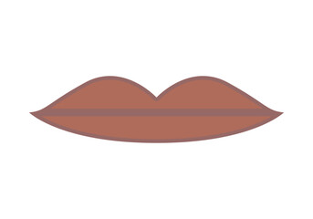 Labios rojo de mujer en fondo blanco