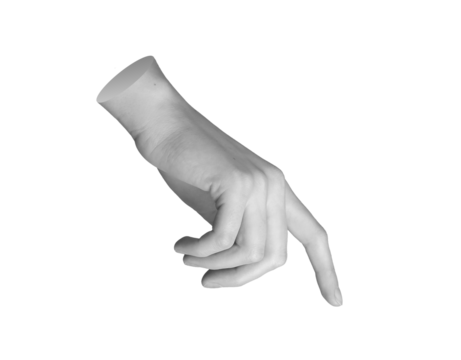 Index finger pointing, indicating, tapping, pressing button, clicking something down, gesture. Hand sign, pick, isolated on white background. Touching.., transparent cut out PNG