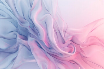Obraz premium Soft flowing pastel fabric with shades of pink and blue creating a dreamy abstract background