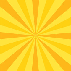 Yellow sunbeam background. Sun rays, starbust wallpaper