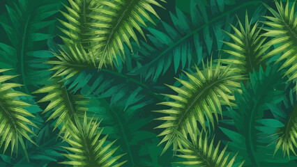 Palm Leaf Vector Background Illustration