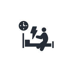 insomnia icon. vector.Editable stroke.linear style sign for use web design,logo.Symbol illustration.