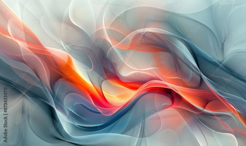 Poster abstract background with smooth shapes