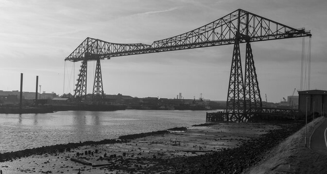 The Transporter Bridge at Middlesbrough which connect the towns of Stockton on Tees and Middlesborough. The bridge is over 100 years old.