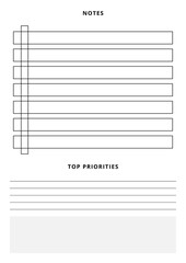 Printable Notes Sheet
