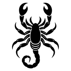 Scorpion silhouette vector art illustration
