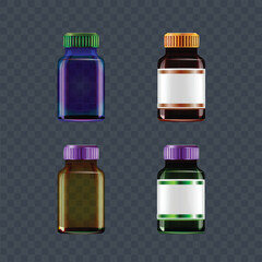 Vector medicines, plastic Bottle Packaging Mockup.