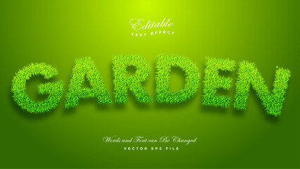 Garden Text Effect - 3D Editable Text Effect.
