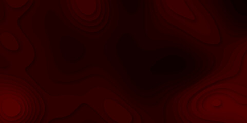 Difference type abstract 3D art paper cut monochrome height map topographical repeating pattern, smooth gradients of red and black, abstract paper art with layer lines creating of depth and contour.