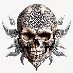 Fototapeta premium Celtic Skull Ornament
