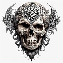 Fototapeta premium Celtic Skull Ornament