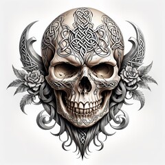 Celtic Skull Ornament