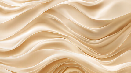 Obraz premium Elegant beige silk fabric with flowing waves