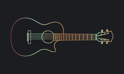 Guitar musical instrument isolated icon vector illustration - Generative AI