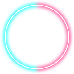 neon circle frame