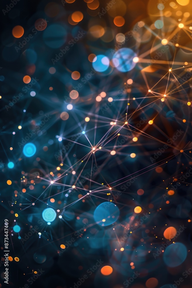 Poster a colorful image of a starry sky with a blue background. the stars are scattered throughout the sky,