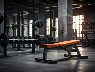Fototapeta premium gym&nbsp;equipment, Workout on Gym Photo, Body Building, Fitness club, health and lifestyle, weight loss in gym, gym training, exercising in gym, sports Person running on treadmill in fitness club