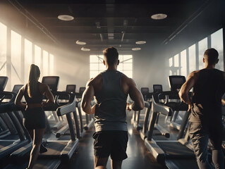 gym equipment, Workout on Gym Photo, Body Building, Fitness club, health and lifestyle, weight loss in gym, gym training, exercising in gym, sports Person running on treadmill in fitness club