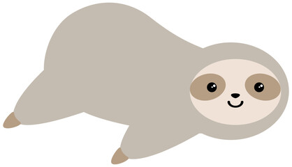 Sloth | Cute Animal | Adorable Mammal Illustration | Vector Rainforest Giant Sloth