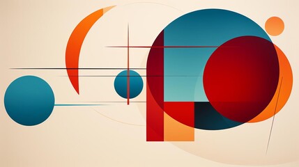 Modern Abstract Art with Geometric Forms