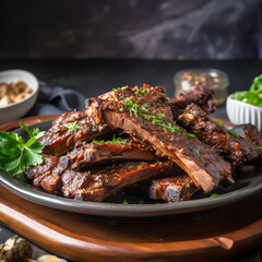 A close up of steaks cooking on a bbq grill with blazing fire flame at a Summer Barbecue
