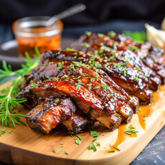 A close up of steaks cooking on a bbq grill with blazing fire flame at a Summer Barbecue
