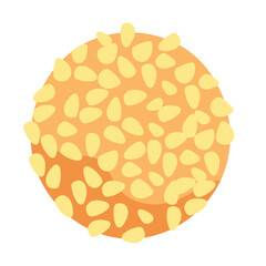Onde-onde kacang hijau vector image, gambar onde onde flat icon design illustration, onde onde cake clip art isolated, indonesian traditional food snacks, kue basah popular sweet desserts