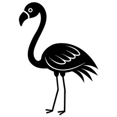 cute flamingo, against wihte background Vector Illustrations




