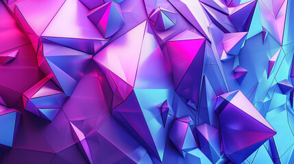 Obraz premium Purple and blue abstract geometric design on a 3D background. Perfect for showcasing products, advertising, and more. Includes elements of sci-fi for a futuristic look.