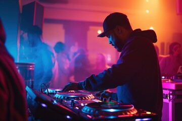 a dj at a party