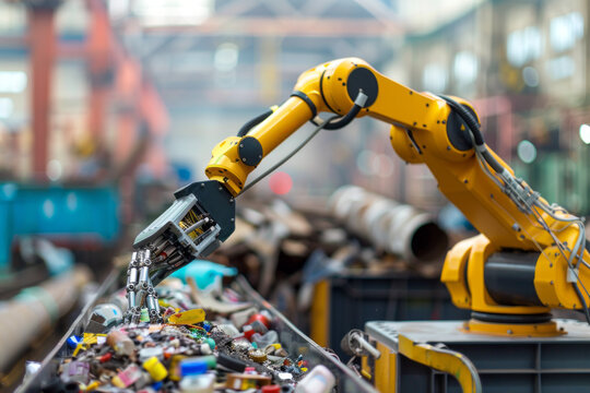 Automated waste removal using robots and modern technology up close. Automated garbage recycling
