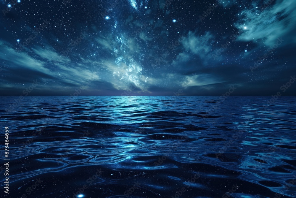 Canvas Prints the night sky over the ocean