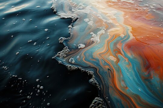 Preventable Sea oil spill. Travel global purity. Generate Ai
