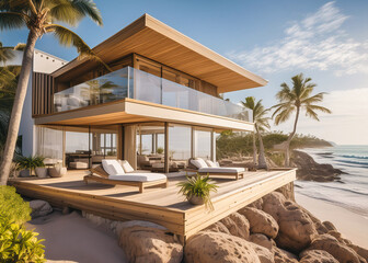 Luxury dream home on beach