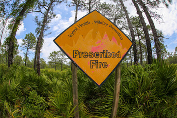 Prescribed Fire sign in Guana Preserve