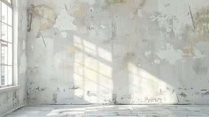 Vintage wall painted white