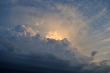 Beautiful summer sunset, beautiful sky.