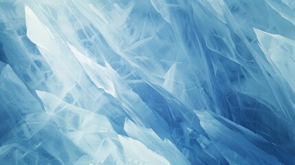 Obraz premium Abstract Ice Formation Pattern with Blue Hues