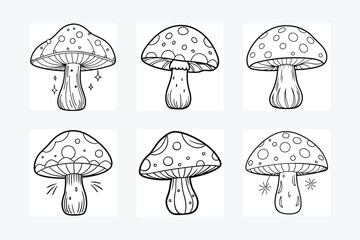 Mushroom Silhouette vector illustration