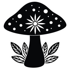 Mushroom Silhouette vector illustration