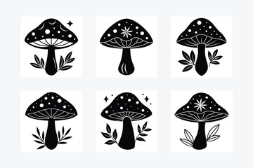 Mushroom Silhouette vector illustration