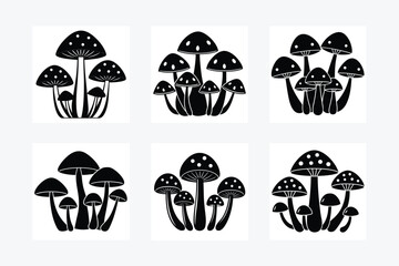 Mushroom Silhouette vector illustration