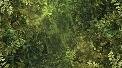 Abstract Green Foliage Illustration