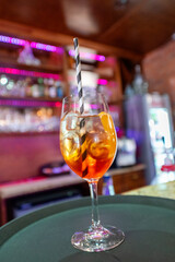 drink aperol on the bar