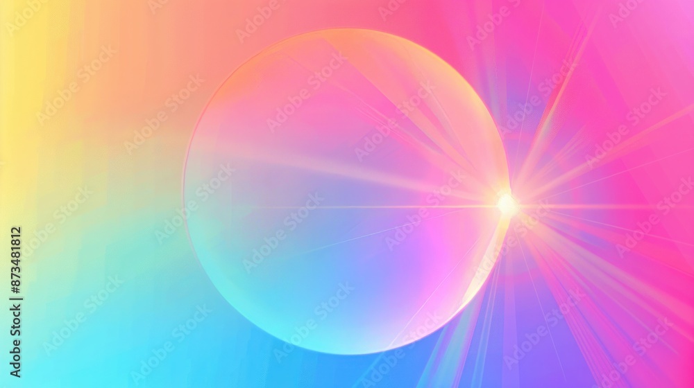 Poster an abstract background with a color gradient, gradation circle, and vector grain noise texture, feat